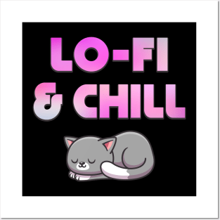 Lo-fi And Chill Cat Posters and Art